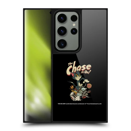 Tom and Jerry Typography Art The Chase Is On Gel Armour Case For Samsung Galaxy S24 Ultra 5G