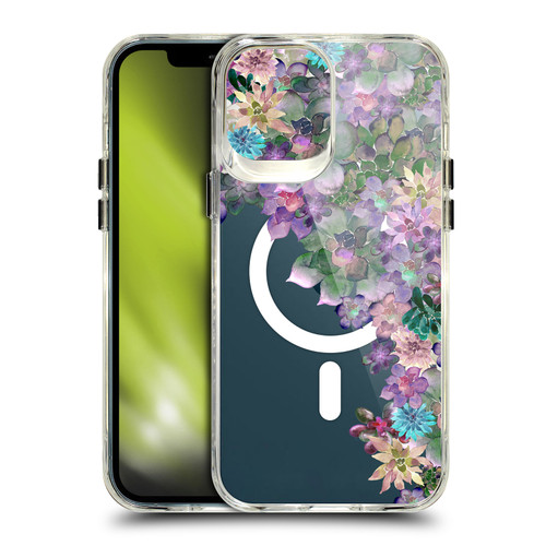 Monika Strigel Flower Collection Succulent Garden Purple SHOCKPROOF BUMPER CASE COMPATIBLE WITH Apple iPhone 12 Pro Max & MAGSAFE