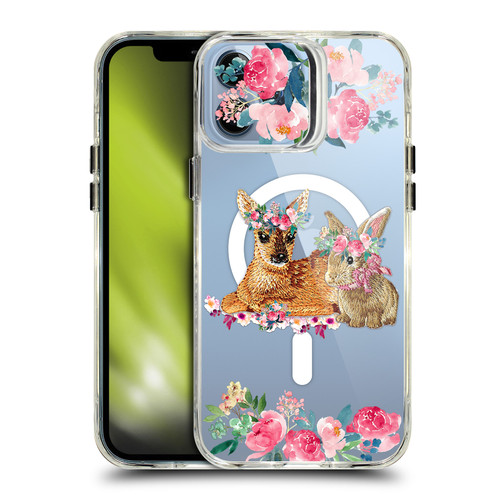 Monika Strigel Flower Collection Fawn & Bunny SHOCKPROOF BUMPER CASE COMPATIBLE WITH Apple iPhone 13 Pro Max & MAGSAFE