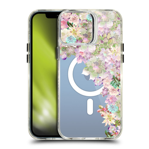 Monika Strigel Flower Collection Succulent Garden Peach SHOCKPROOF BUMPER CASE COMPATIBLE WITH Apple iPhone 13 Pro Max & MAGSAFE