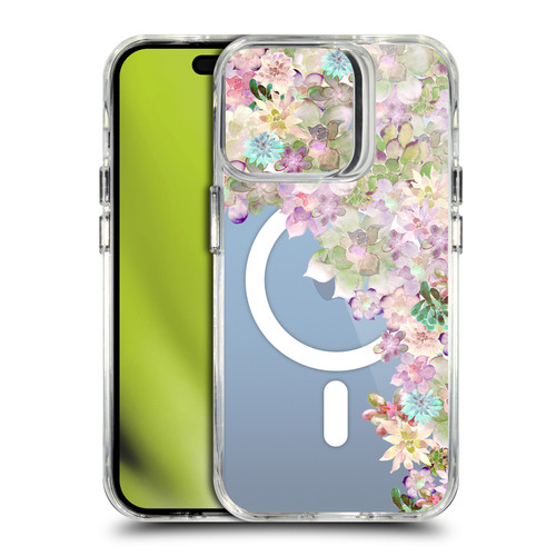 Monika Strigel Flower Collection Succulent Garden Peach SHOCKPROOF BUMPER CASE COMPATIBLE WITH Apple iPhone 13 Pro & MAGSAFE