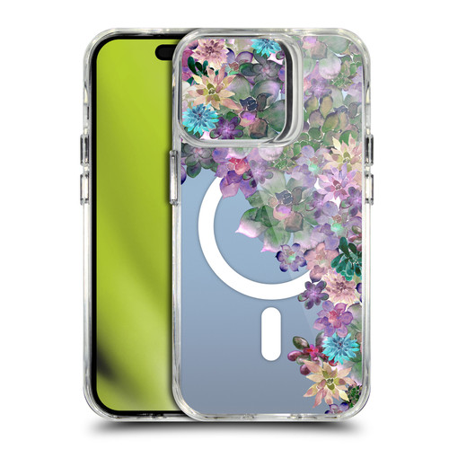 Monika Strigel Flower Collection Succulent Garden Purple SHOCKPROOF BUMPER CASE COMPATIBLE WITH Apple iPhone 13 Pro & MAGSAFE