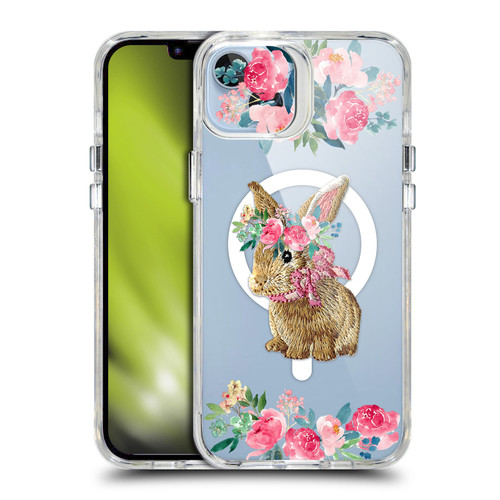 Monika Strigel Flower Collection Bunny SHOCKPROOF BUMPER CASE COMPATIBLE WITH Apple iPhone 14 Plus & MAGSAFE