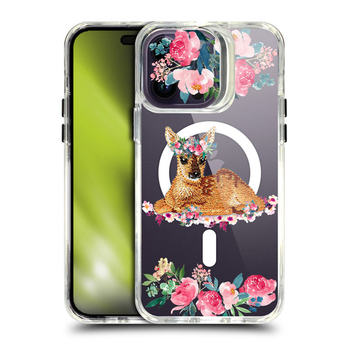 Monika Strigel Flower Collection Fawn SHOCKPROOF BUMPER CASE COMPATIBLE WITH Apple iPhone 14 Pro Max & MAGSAFE
