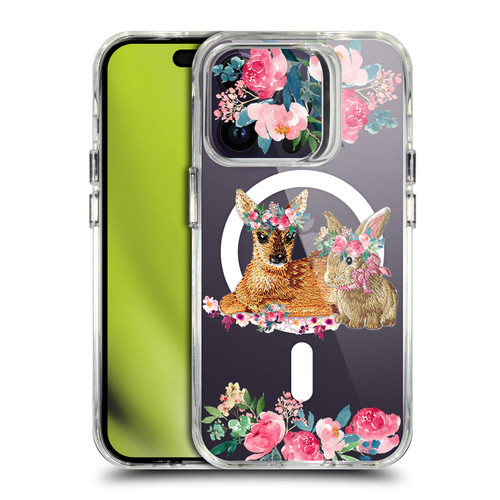 Monika Strigel Flower Collection Fawn & Bunny SHOCKPROOF BUMPER CASE COMPATIBLE WITH Apple iPhone 14 Pro & MAGSAFE