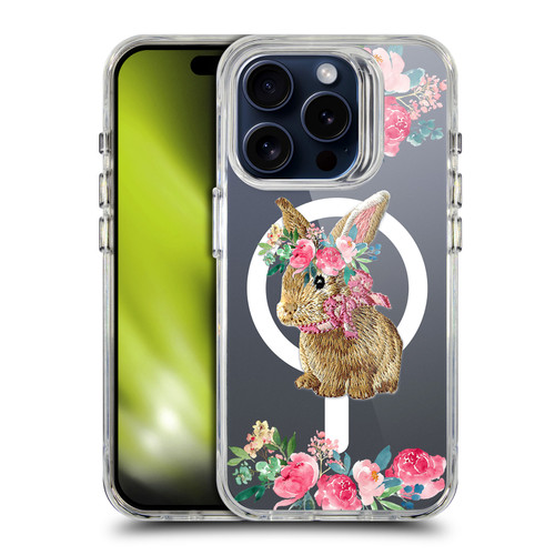 Monika Strigel Flower Collection Bunny SHOCKPROOF BUMPER CASE COMPATIBLE WITH Apple iPhone 15 Pro & MAGSAFE