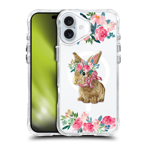 Monika Strigel Flower Collection Bunny SHOCKPROOF BUMPER CASE COMPATIBLE WITH Apple iPhone 16 Plus & MAGSAFE