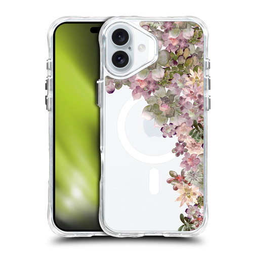 Monika Strigel Flower Collection Succulent Garden Rose SHOCKPROOF BUMPER CASE COMPATIBLE WITH Apple iPhone 16 Plus & MAGSAFE