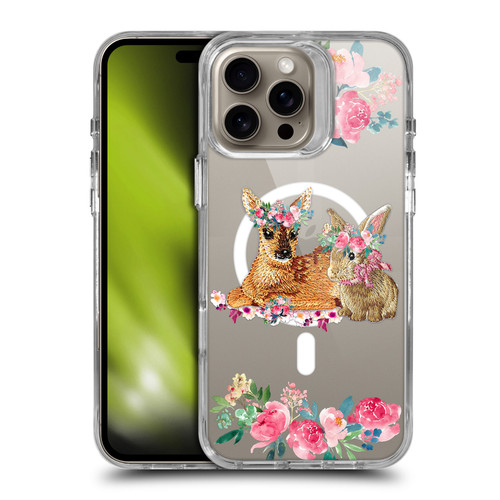 Monika Strigel Flower Collection Fawn & Bunny SHOCKPROOF BUMPER CASE COMPATIBLE WITH Apple iPhone 16 Pro Max & MAGSAFE