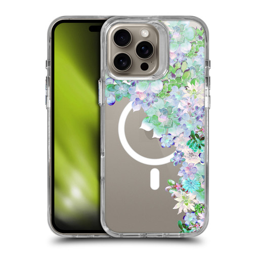 Monika Strigel Flower Collection My Succulent Garden SHOCKPROOF BUMPER CASE COMPATIBLE WITH Apple iPhone 16 Pro Max & MAGSAFE