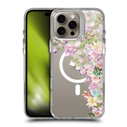 Monika Strigel Flower Collection Succulent Garden Peach SHOCKPROOF BUMPER CASE COMPATIBLE WITH Apple iPhone 16 Pro Max & MAGSAFE
