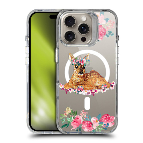 Monika Strigel Flower Collection Fawn SHOCKPROOF BUMPER CASE COMPATIBLE WITH Apple iPhone 16 Pro & MAGSAFE