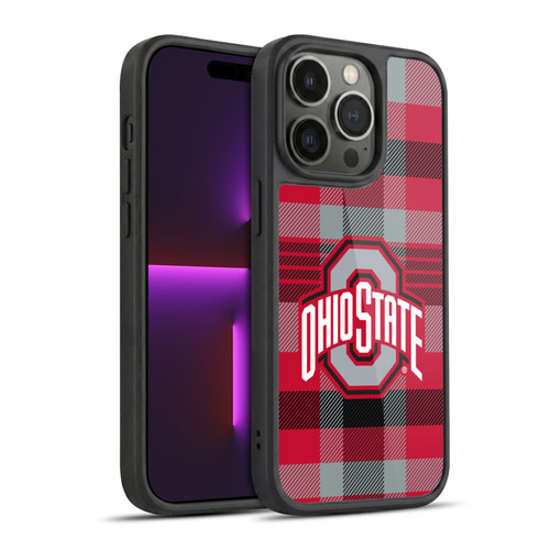 Ohio State University Logo Plaid Gel Armour Case For Apple iPhone 14 Pro
