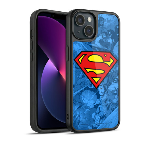 Superman DC Comics Comicbook Art Collage Gel Armour Case For Apple iPhone 13