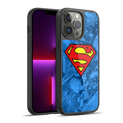 Superman DC Comics Comicbook Art Collage Gel Armour Case For Apple iPhone 13 Pro Max