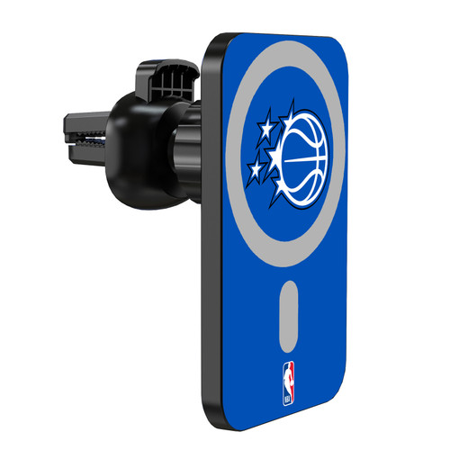 NBA Orlando Magic Logo Blue Magnetic Car Phone Mount with Wireless Charger - Black MagSafe iPhone and Android Qi Devices