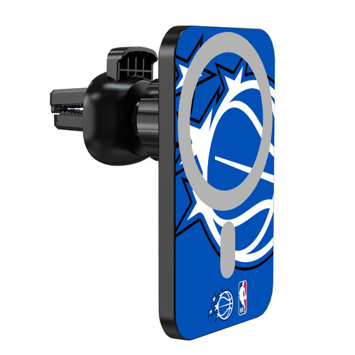 NBA Orlando Magic Logo Oversized Magnetic Car Phone Mount with Wireless Charger - Black MagSafe iPhone and Android Qi Devices