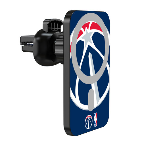 NBA Washington Wizards Logo Oversized Magnetic Car Phone Mount with Wireless Charger - Black MagSafe iPhone and Android Qi Devices
