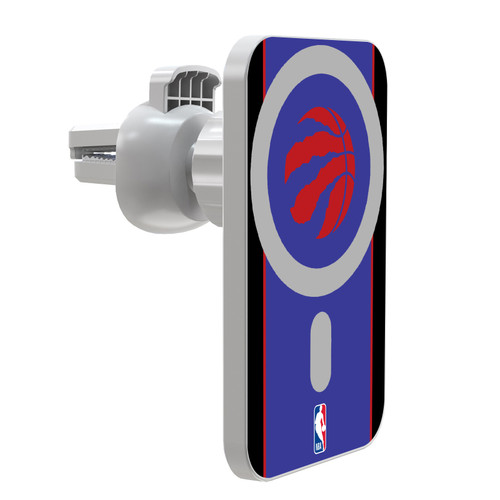 NBA Toronto Raptors Logo Retro Design Magnetic Car Phone Mount with Wireless Charger - White MagSafe iPhone and Android Qi Devices