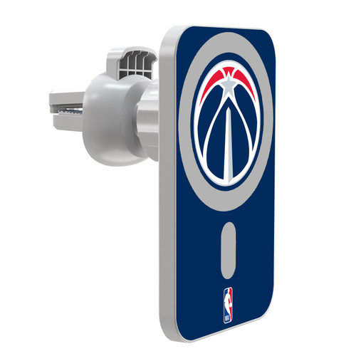 NBA Washington Wizards Logo Navy Blue Magnetic Car Phone Mount with Wireless Charger - White MagSafe iPhone and Android Qi Devices