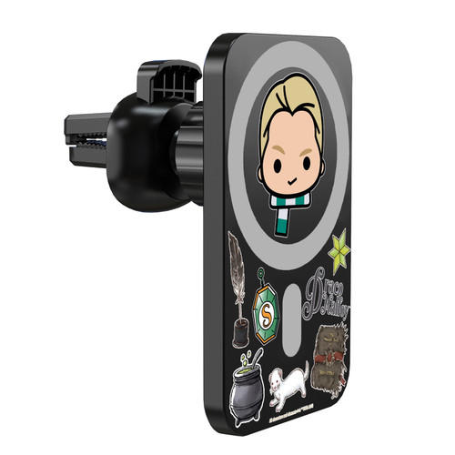 Harry Potter Magical Icons Draco Malfoy Magnetic Car Phone Mount with Wireless Charger - Black MagSafe iPhone and Android Qi Devices