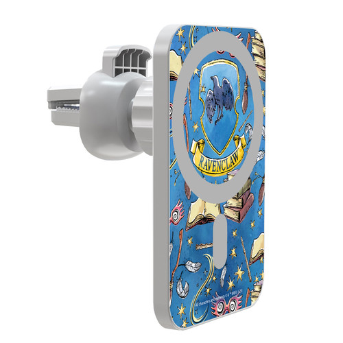 Harry Potter Houses Ravenclaw Magnetic Car Phone Mount with Wireless Charger - White MagSafe iPhone and Android Qi Devices