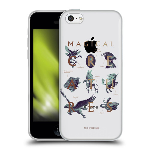 Harry Potter Deathly Hallows XXXI Magical Creatures Soft Gel Case for Apple iPhone 5c