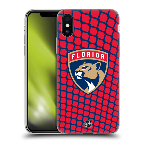 NHL Florida Panthers Net Pattern Soft Gel Case for Apple iPhone X / iPhone XS & MagSafe
