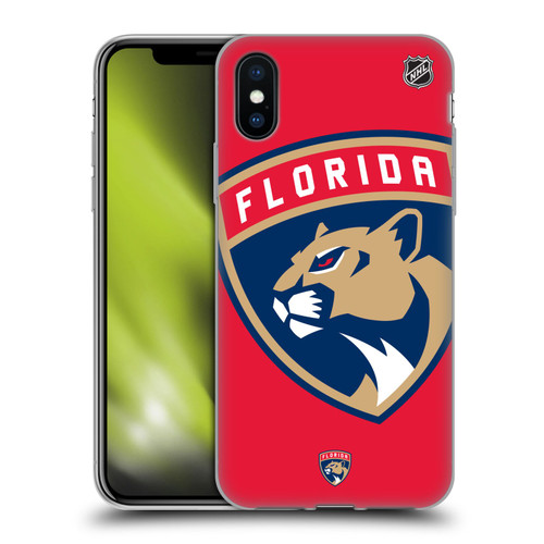 NHL Florida Panthers Oversized Soft Gel Case for Apple iPhone X / iPhone XS & MagSafe