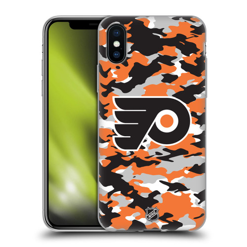 NHL Philadelphia Flyers Camouflage Soft Gel Case for Apple iPhone X / iPhone XS & MagSafe