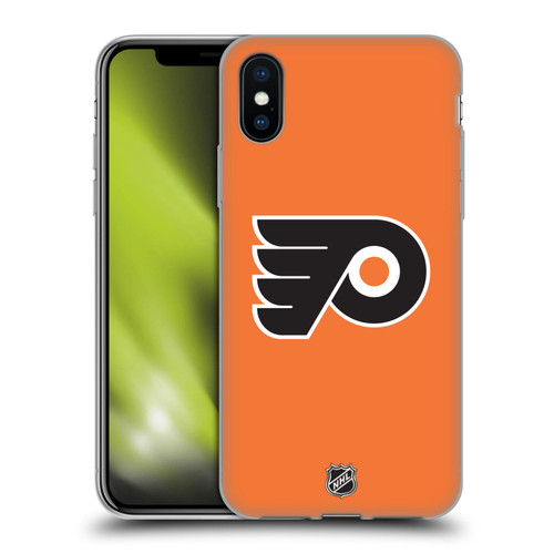 NHL Philadelphia Flyers Plain Soft Gel Case for Apple iPhone X / iPhone XS & MagSafe