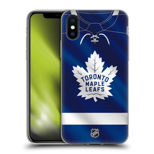 NHL Toronto Maple Leafs Jersey Soft Gel Case for Apple iPhone X / iPhone XS & MagSafe