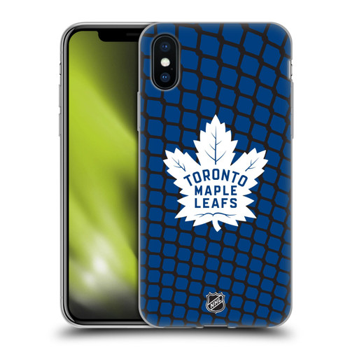 NHL Toronto Maple Leafs Net Pattern Soft Gel Case for Apple iPhone X / iPhone XS & MagSafe