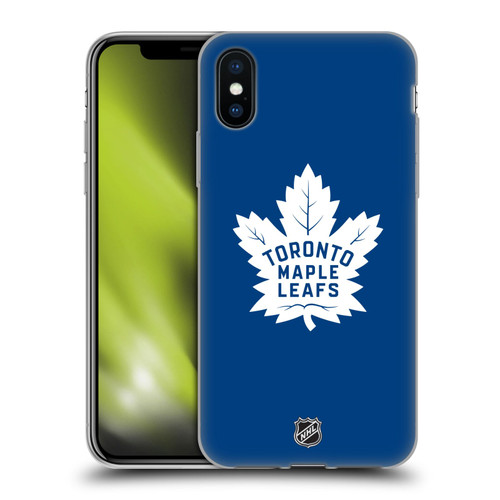 NHL Toronto Maple Leafs Plain Soft Gel Case for Apple iPhone X / iPhone XS & MagSafe