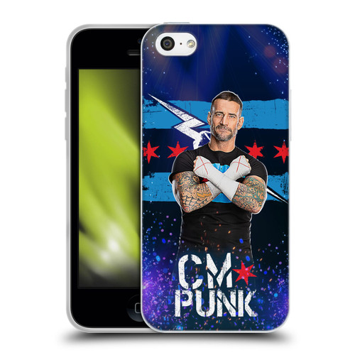 WWE CM Punk Portrait Soft Gel Case for Apple iPhone 5c