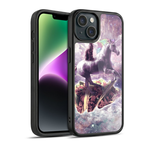 Random Galaxy Space Cat Dreamy Unicorn & Tacos Gel Armour Case For Apple iPhone 14