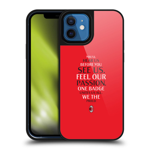 AC Milan Art Typography Gel Armour Case For Apple iPhone 12 / iPhone 12 Pro