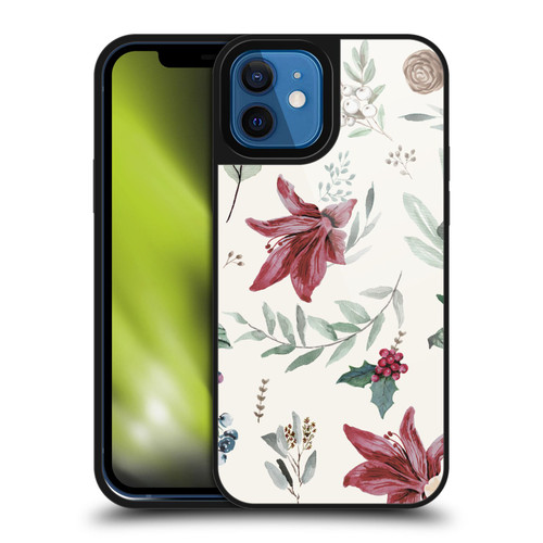 Anis Illustration Floral Pattern Christmas Eucalyptus Gel Armour Case For Apple iPhone 12 / iPhone 12 Pro