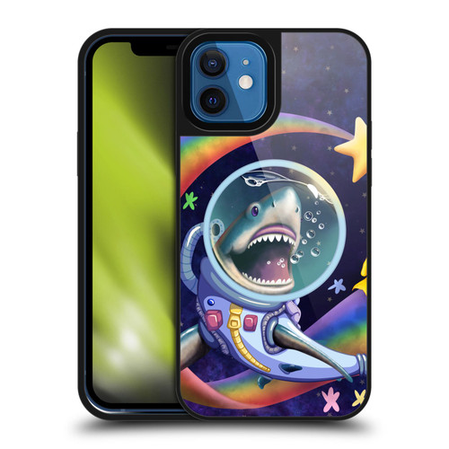 Carla Morrow Rainbow Animals Shark & Fish In Space Gel Armour Case For Apple iPhone 12 / iPhone 12 Pro