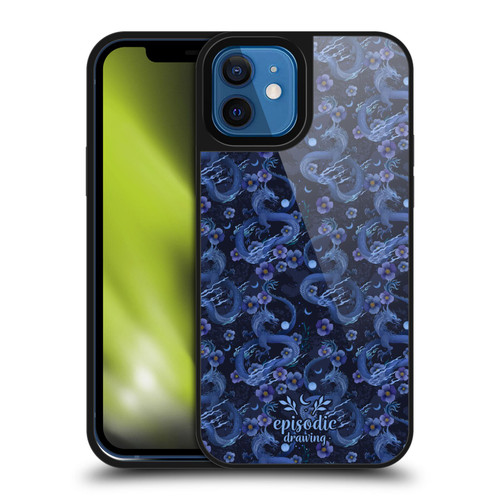 Episodic Drawing Spooky Patterns Floral Dragon Gel Armour Case For Apple iPhone 12 / iPhone 12 Pro