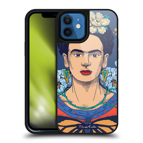 Frida Kahlo Sketch Floral Gel Armour Case For Apple iPhone 12 / iPhone 12 Pro