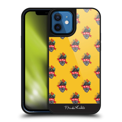 Frida Kahlo Typography Heart Pattern Gel Armour Case For Apple iPhone 12 / iPhone 12 Pro