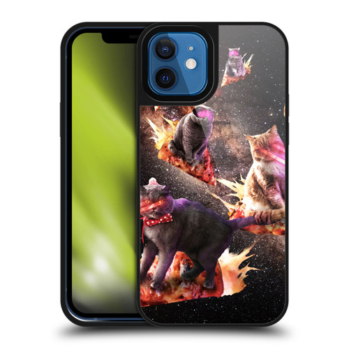 Random Galaxy Space Cat Fire Pizza Gel Armour Case For Apple iPhone 12 / iPhone 12 Pro