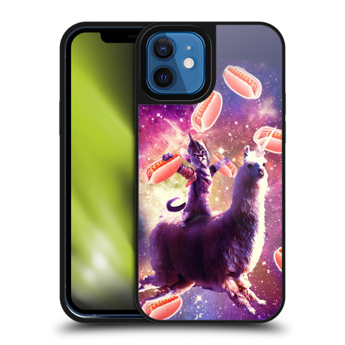 Random Galaxy Space Llama Hotdog Cat Warrior Gel Armour Case For Apple iPhone 12 / iPhone 12 Pro