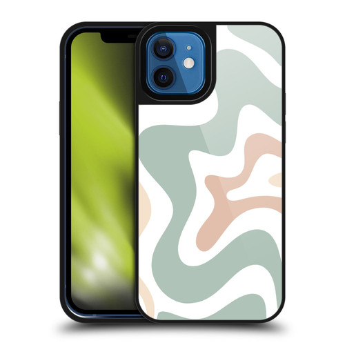 Kierkegaard Design Studio Retro Abstract Patterns Celadon Sage Swirl Gel Armour Case For Apple iPhone 12 / iPhone 12 Pro