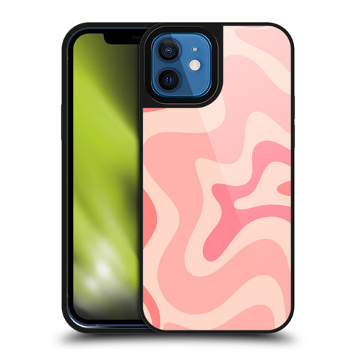 Kierkegaard Design Studio Retro Abstract Patterns Soft Pink Liquid Swirl Gel Armour Case For Apple iPhone 12 / iPhone 12 Pro