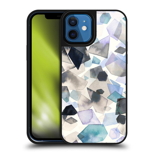 Ninola Pattern Abstract Crystals Blue Gel Armour Case For Apple iPhone 12 / iPhone 12 Pro