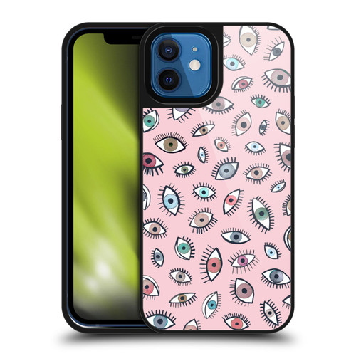 Ninola Patterns 4 Eyes Pink Gel Armour Case For Apple iPhone 12 / iPhone 12 Pro