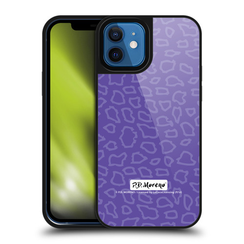 P.D. Moreno Patterns Purple Leopard Gel Armour Case For Apple iPhone 12 / iPhone 12 Pro