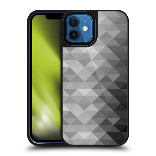 PLdesign Geometric Grayscale Triangle Gel Armour Case For Apple iPhone 12 / iPhone 12 Pro